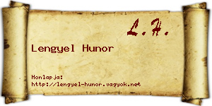 Lengyel Hunor névjegykártya